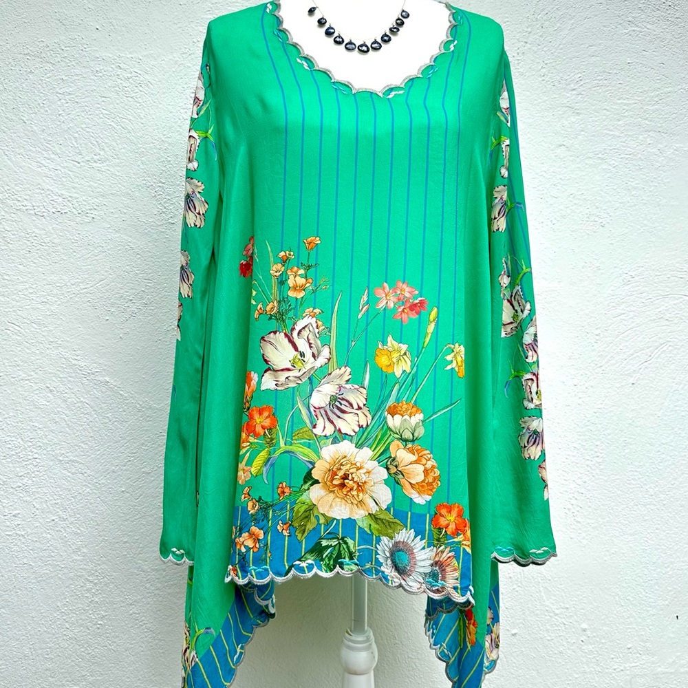 Johnny Was Stella Flare NWOT Cupra  tunic M
